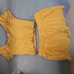 Mustard yellow pajama set